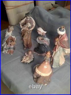 Lladro Porcelain Nativity Set (6 Figures) Beautiful Retired Authentic Large