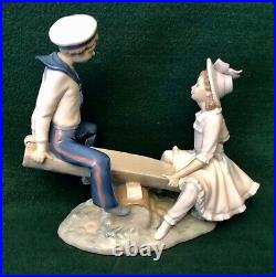 Lladro Porcelain Seesaw (#1255), with Box, 1974