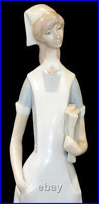 Lladro Professionals Nurse with Charts Porcelain Figurine, #4603, 14.25 High