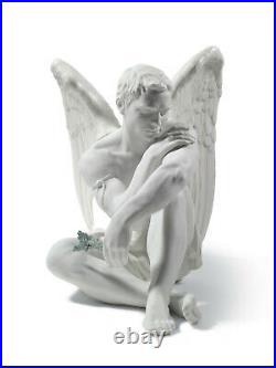 Lladro Protective Angel #8539 Brand Nib Male Angel Large Porcelain Save$$ F/sh