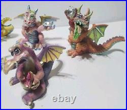 Lot 9x Franklin Mint Mood Dragons! Lucky Huffy Sneaky Cocky Coy Dreamy Guilty NM