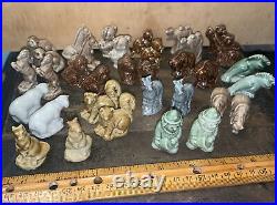 Lot of 34 Vintage Wade Whimsies Figures Mixed Lot Mostly Animal Figures