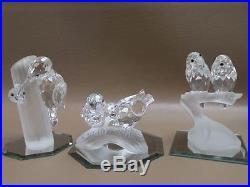 Lot of 3 Swarovski Crystal Figurines Caring & Sharing Series 1987-1989 4142-4