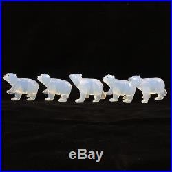 Lot of 5 Swarovski SCS 2011 Polar Bear Cubs White Opal 1080774 Crystal Figurines