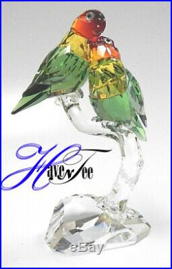 Lovebirds Colorful Birds On Branch 2018 Swarovski Crystal 5379552