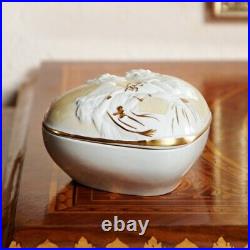 Lovely Heart Porcelain Box Decor Hand-Paint By Scheibe-Alsbach 1925-1972 Germany