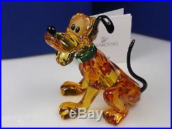MIB $320 SWAROVSKI Figurine Disney Pluto Topaz Crystal RETIRED #5155753