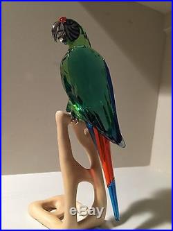 MINT condition Swarovski Macaw Crystal, blue green