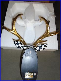 Mackenzie Childs Courtly Check Small Deer Head Buck Nib