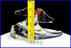 Mariusz Rynkiewicz Signed Art Glass Amber Sommerso Style 9 Sculpture 2005