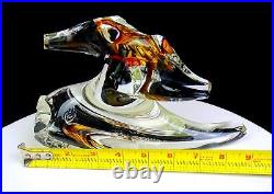 Mariusz Rynkiewicz Signed Art Glass Amber Sommerso Style 9 Sculpture 2005