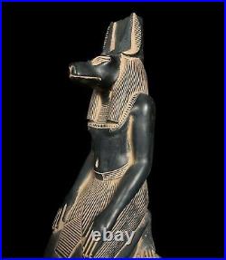 Marvelous Statue of The Jackal God Of Mummification Anubis