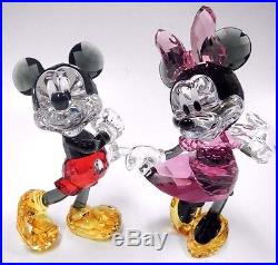 Mickey And Minnie Mouse Disney 2017 Swarovski Color Crystal #5135887 & 5135891