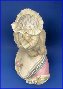 Monumental 16 1/4 Vion & Baury French Bisque Porcelain Elegant Lady Bust c1875