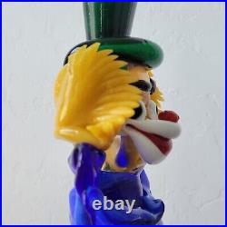 Murano Glass Clown Figurine With Accordion 15 Inches Tall Clown