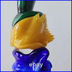 Murano Glass Clown Figurine With Accordion 15 Inches Tall Clown