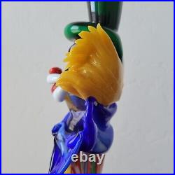 Murano Glass Clown Figurine With Accordion 15 Inches Tall Clown