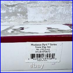 NEW LENOX Mistletoe Park Series 4in Snow Day Set #870672