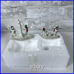 NEW LENOX Mistletoe Park Series 4in Snow Day Set #870672