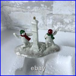 NEW LENOX Mistletoe Park Series 4in Snow Day Set #870672