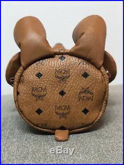 NEW MCM Cognac Zoo Teddy Bear Backpack & Bag Swarovski Eyes
