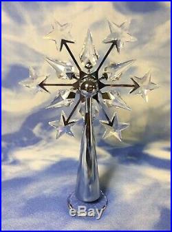 NEW Swarovski Crystal Tree Topper Chrome Plated Stars 632784 NIB AS IS