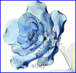 NEW Waterford Crystal FLEUROLOGY 14.5 BLUE ROSE # 40034765 Flower NEW IN BOX