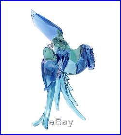 NIB $1690 Swarovski Crystal Figurine Paradise Birds Blue Parrots #5136775