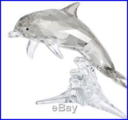 NIB $239 Swarovski Dolphin Mother Clear Crystal with Silver Coating #5266830