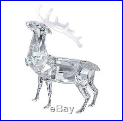 NIB $449 Swarovski CHRISTMAS STAG Reindeer Large Clear Crystal #5155699