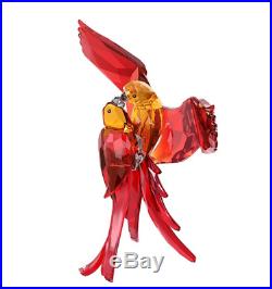 NIB $749 Swarovski Paradise Birds Red Parrots #5136809 Signed by Artist