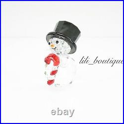 NIB Swarovski 5464886 Snowman with Candy Cane Figurine Christmas Holiday Crystal