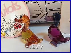 NIB Swarovski Crystal Figurine Lovlots City Park Lily & Luke Duck Set #5076628