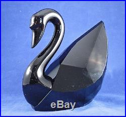NIB Swarovski Crystal Swan, Jet Black Figurine 1098643
