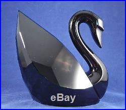 NIB Swarovski Crystal Swan, Jet Black Figurine 1098643