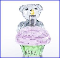 NIB Swarovski Kris Bear Time To Celebrate Cupcake Crystal Figurine #5301570