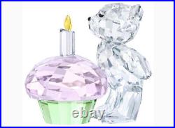 NIB Swarovski Kris Bear Time To Celebrate Cupcake Crystal Figurine #5301570