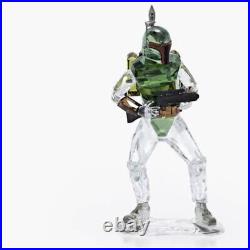 NIB Swarovski Star Wars Fearsome Hunter Boba Fett Crystal Figurine #5619210