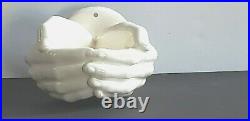 N. Funk Ceramics Vintage Hand Made Cast Life Mold Wall Mount Cupped Hands Holder