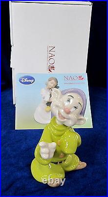 Nao By Lladro #1813 Dopey Brand New In Box Disney Snow White Seven Dwarfs F/sh