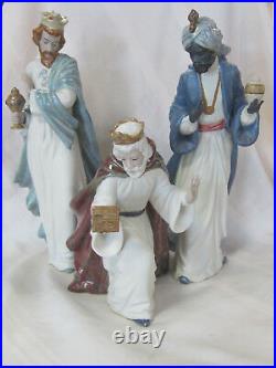 Nao By Lladro Set Of Three Kings Brand Nib Nativity Gres X-mas Large Save$ F/sh