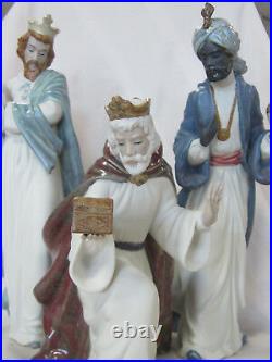 Nao By Lladro Set Of Three Kings Brand Nib Nativity Gres X-mas Large Save$ F/sh