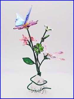 New 100% SWAROVSKI Idyllia Butterfly Dragonfly and Flowers Figurine 5669353