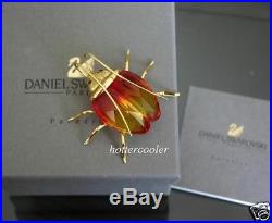 New Authentic DANIEL SWAROVSKI Paradise Amazar Fire Opal Bug LARGE