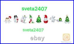 New In Box Swarovski SNOWMAN With Candy Cane Christmas Figurine #5464886