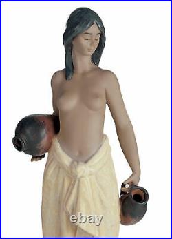 New Lladro Water Girl Figurine #12323 Brand New In Box Nude Cute Save$$ F/sh