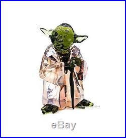 New SWAROVSKI Disney Star Wars Master Yoda Crystal Figurine Display 5393456