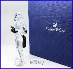 New SWAROVSKI Disney Star Wars Stormtrooper Crystal Figurine Display 5393588