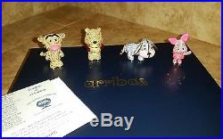 New in Box Disney Arribas Cutie Pooh and Friends with Swarovski Figurines