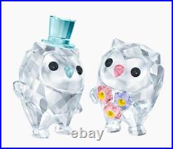 New in Box Swarovski Crystal Figurine Hoot -We are in love #5428000